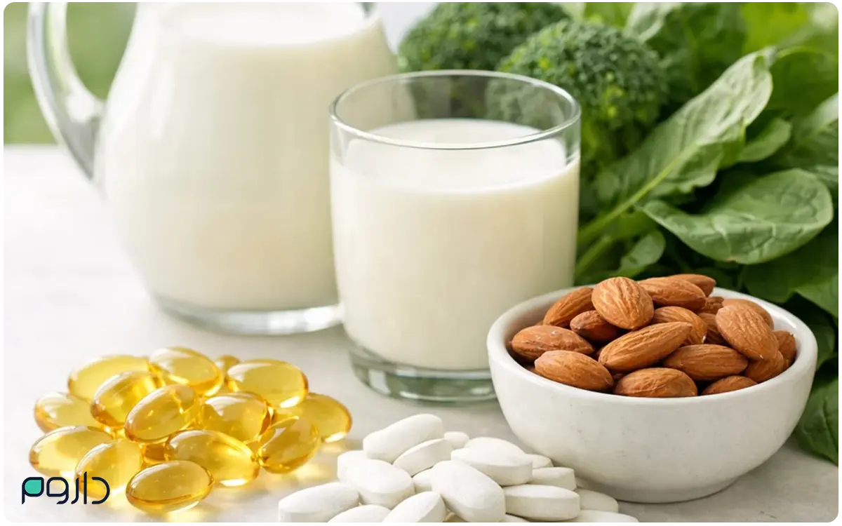 موادغذایی حاوی کلسیم و ویتامین دی-داروخانه آنلاین داروم