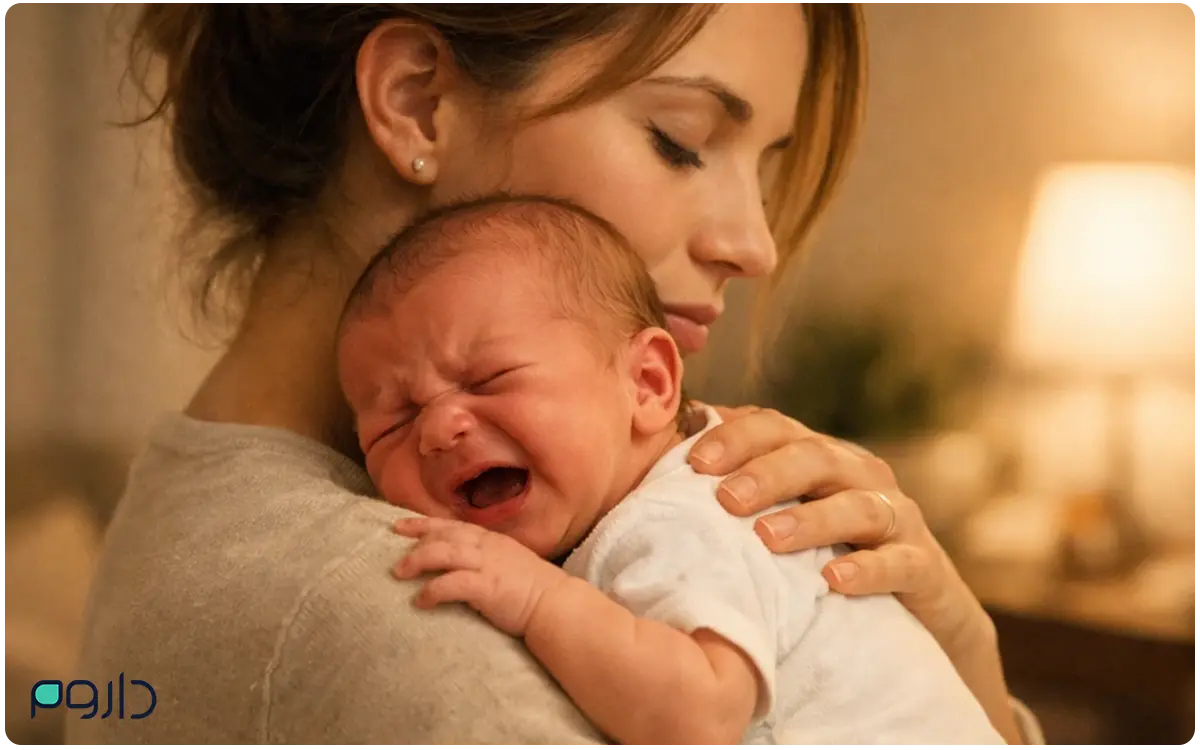 گرفتن آروغ نوزاد و کولیک نوزاد-داروخانه آنلاین داروم