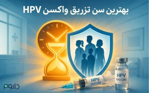 بهترین زمان تزریق واکسن HPV با سرنگ واکسن و نماد زمان طلایی برای پیشگیری از عفونت HPV-داروخانه آنلاین داروم