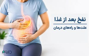 از سیستم گوارش که نفخ شکم را نشان می‌دهد-داروخانه آنلاین داروم