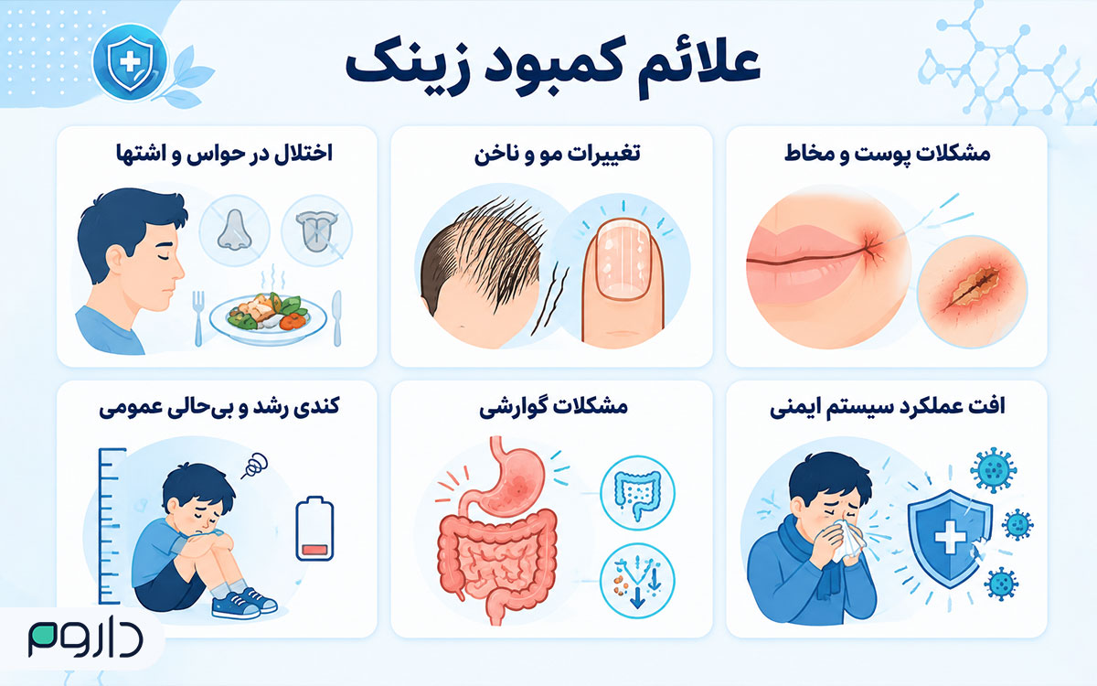 مهمترین نشانهها و عوارض کمبود روی در بدن از بروز اختلالات پوستی تا افت عملکرد سیستم ایمنی و خستگی مزمن